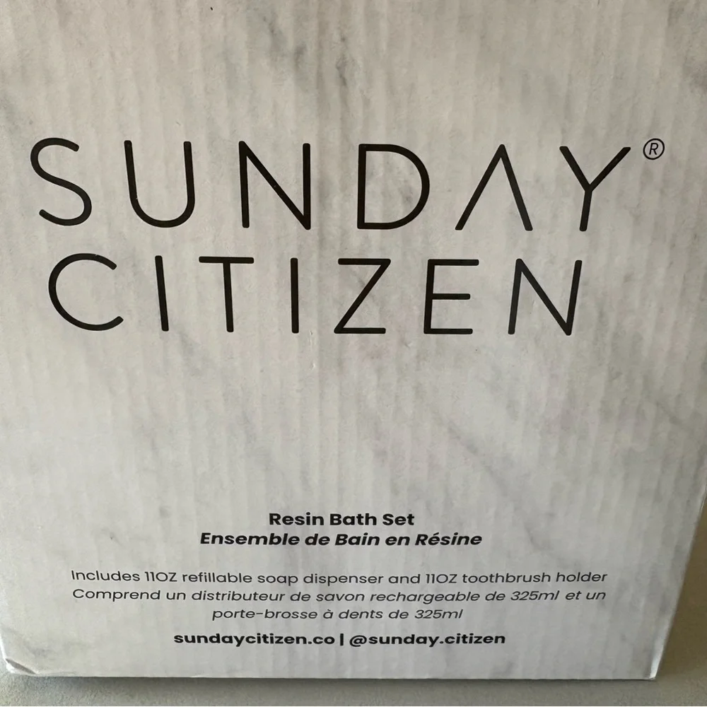 NEW Sunday Citizen Resin Faux Marble Bathroom Set FabFitFun
